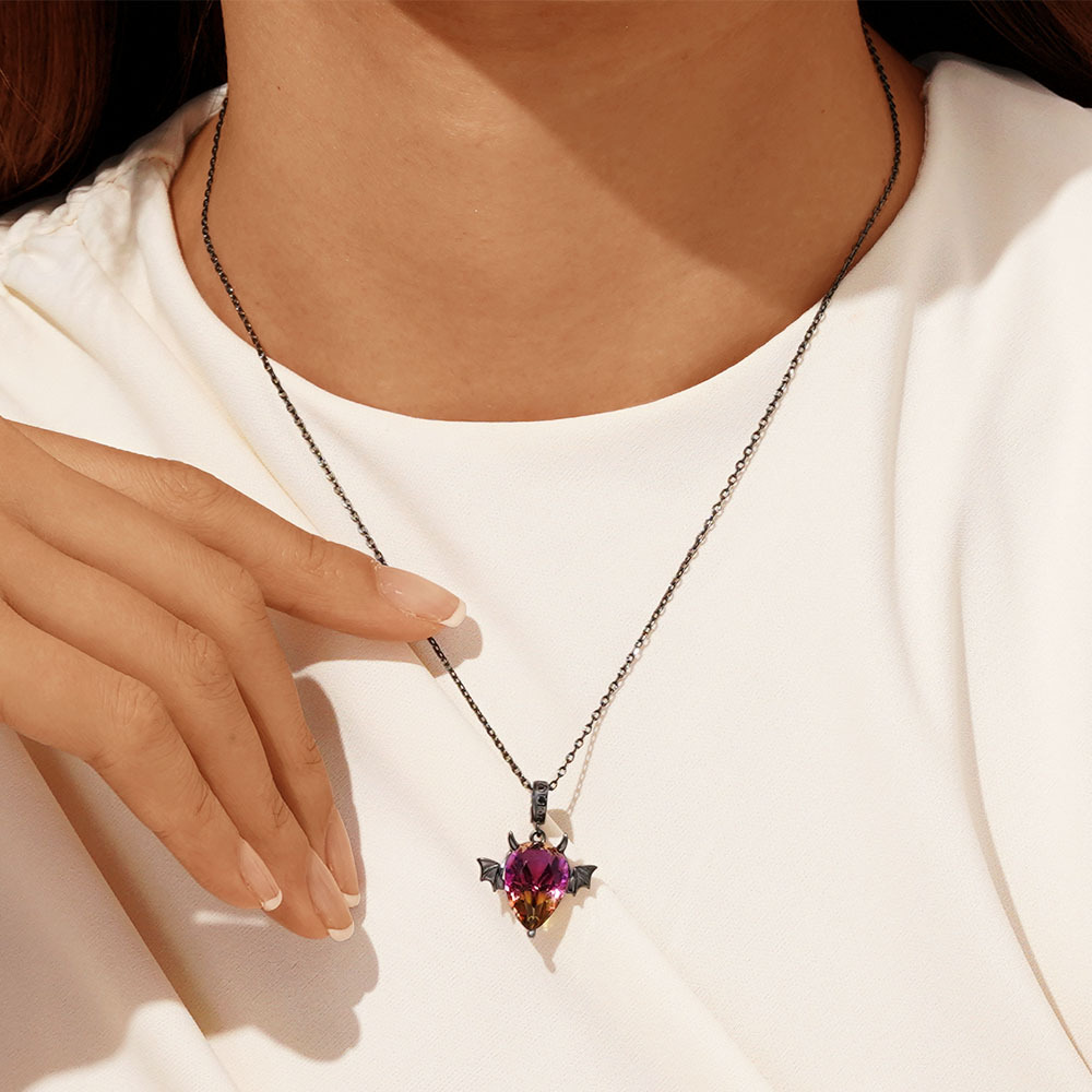 จี้หินไล่ระดับสีรูปปีศาจ image number 6