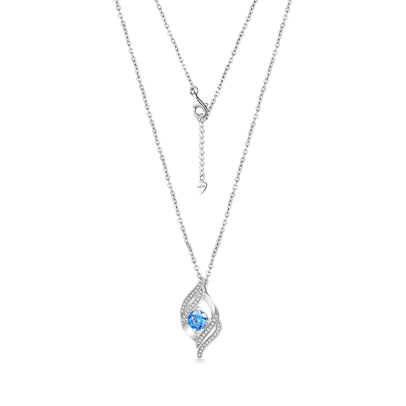 สร้อยคอโค้งพลอยประจำเดือนเกิด image number 3