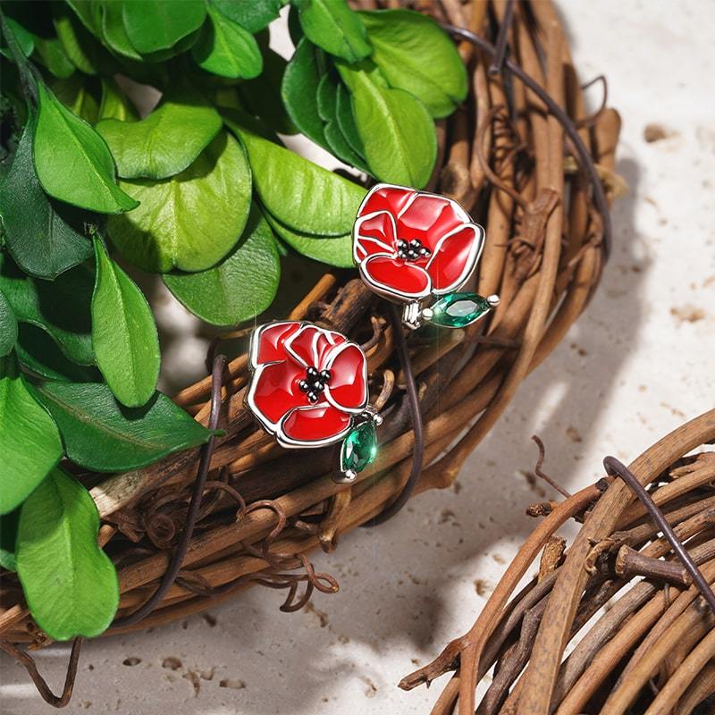 ต่างหูดอกป๊อปปี้ image number 2