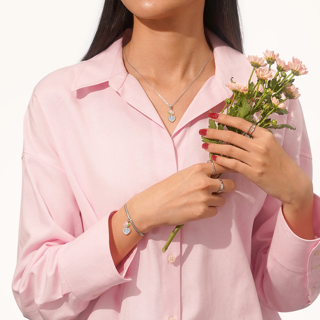 จี้หัวใจทิวลิป image number 3