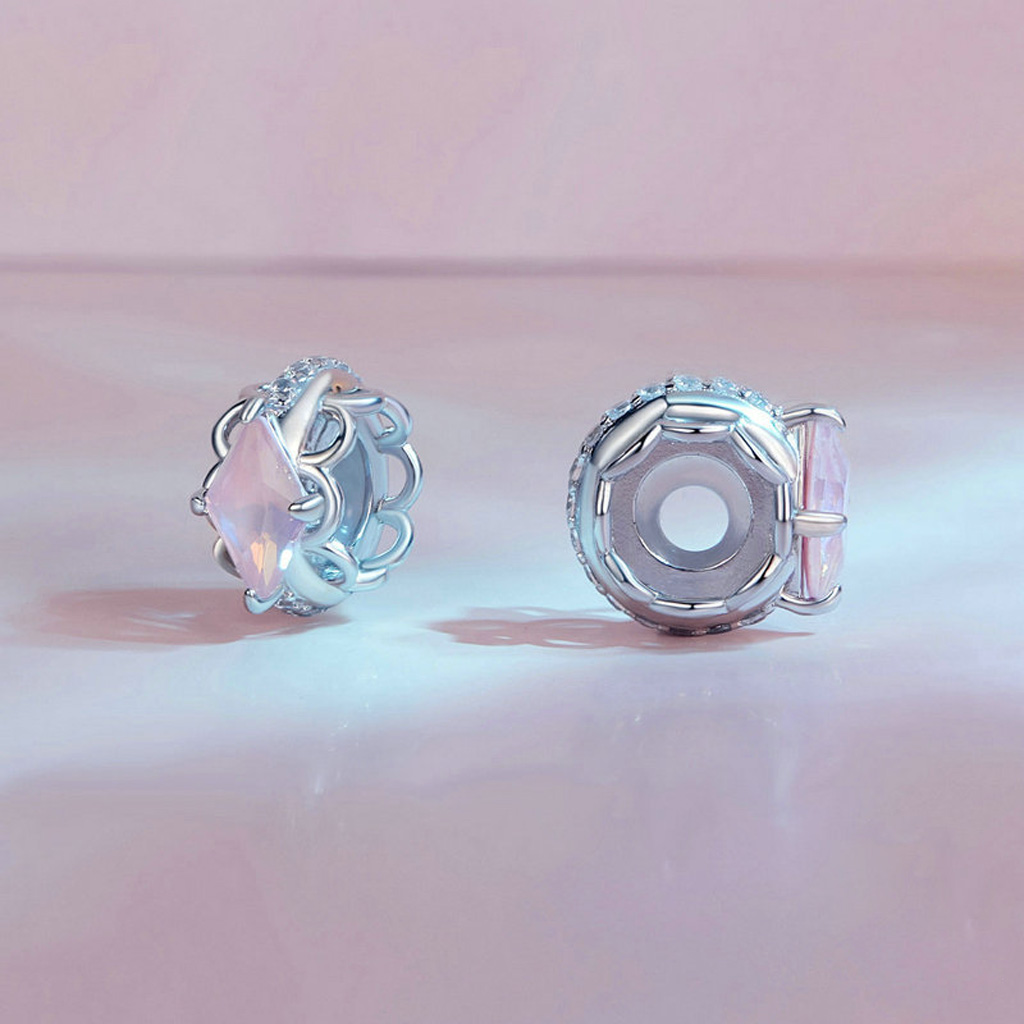 ตัวหยุดลูกไม้สีชมพู image number 1