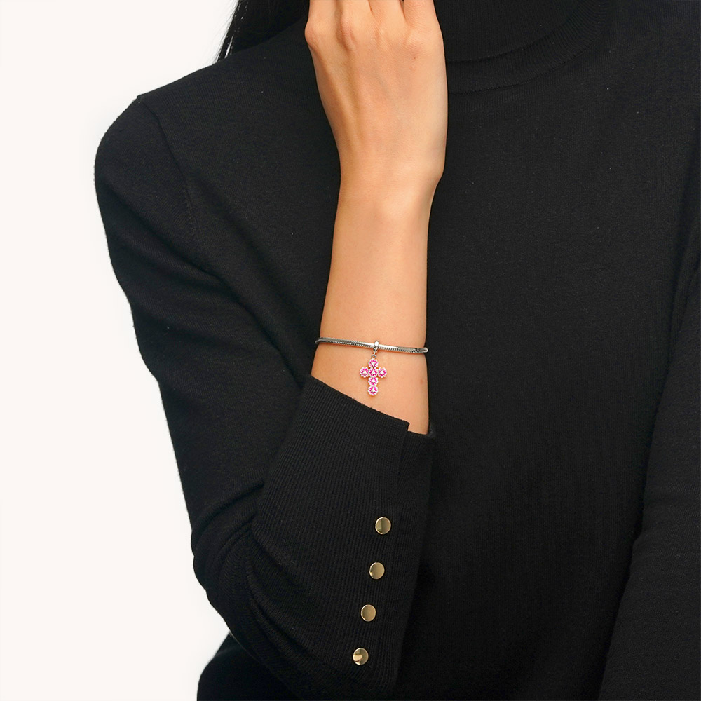 จี้กางเขนดอกเดซี่ image number 4