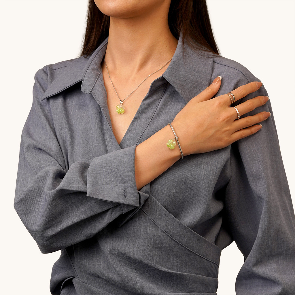 จี้โคลเวอร์สี่ใบระยิบระยับ image number 3