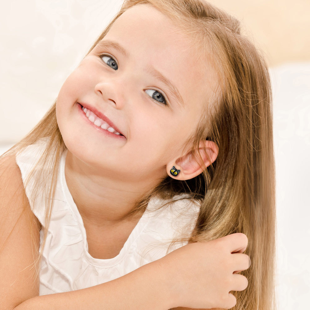 ต่างหูรูปแมวดำ image number 2