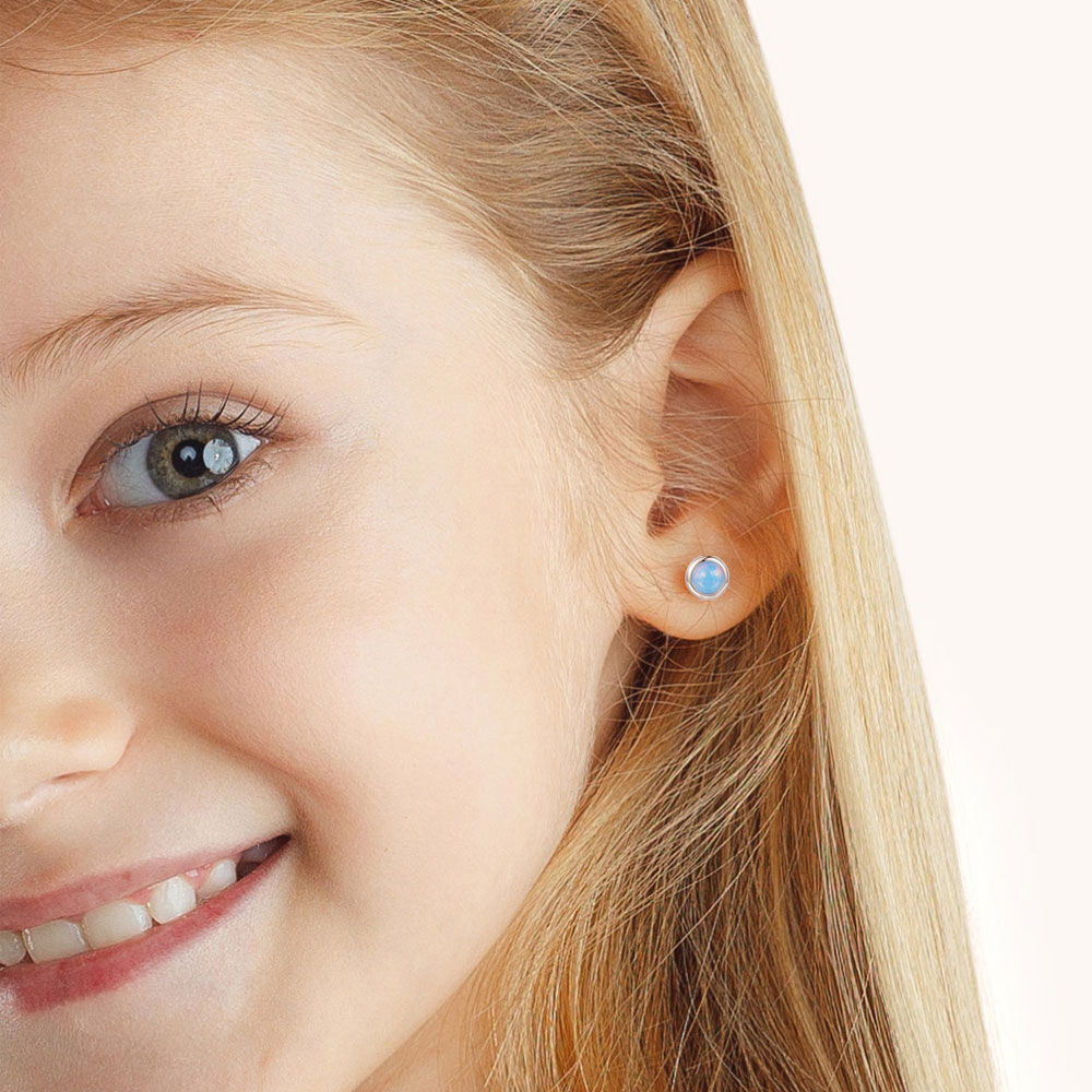 ต่างหูสตั๊ดมูนสโตน image number 3