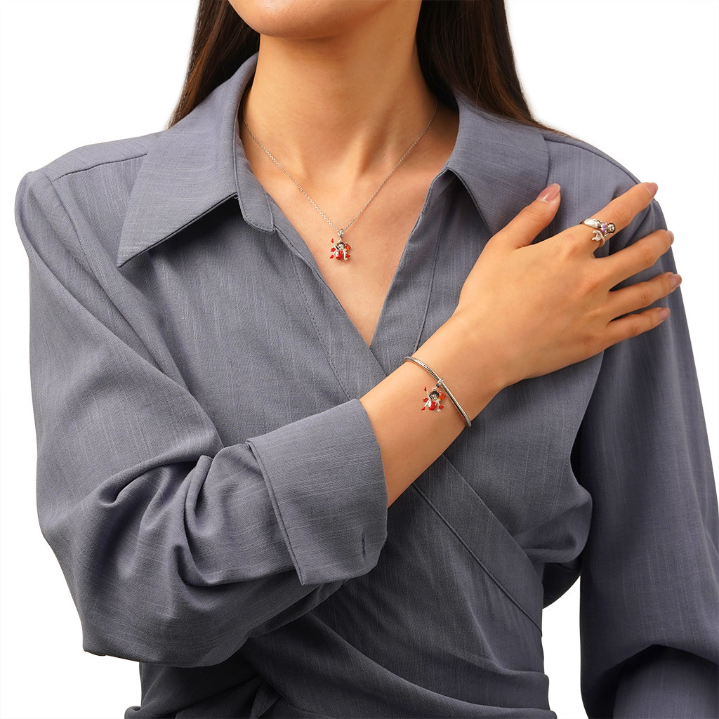 จี้ Betty Boop ชุดแดง image number 3