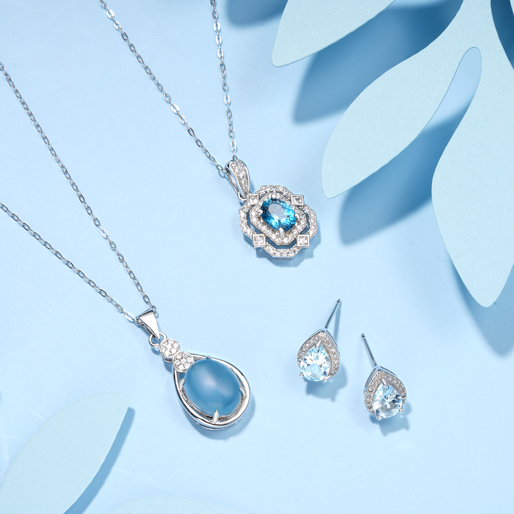 Natural Aquamarine Necklace image number 2