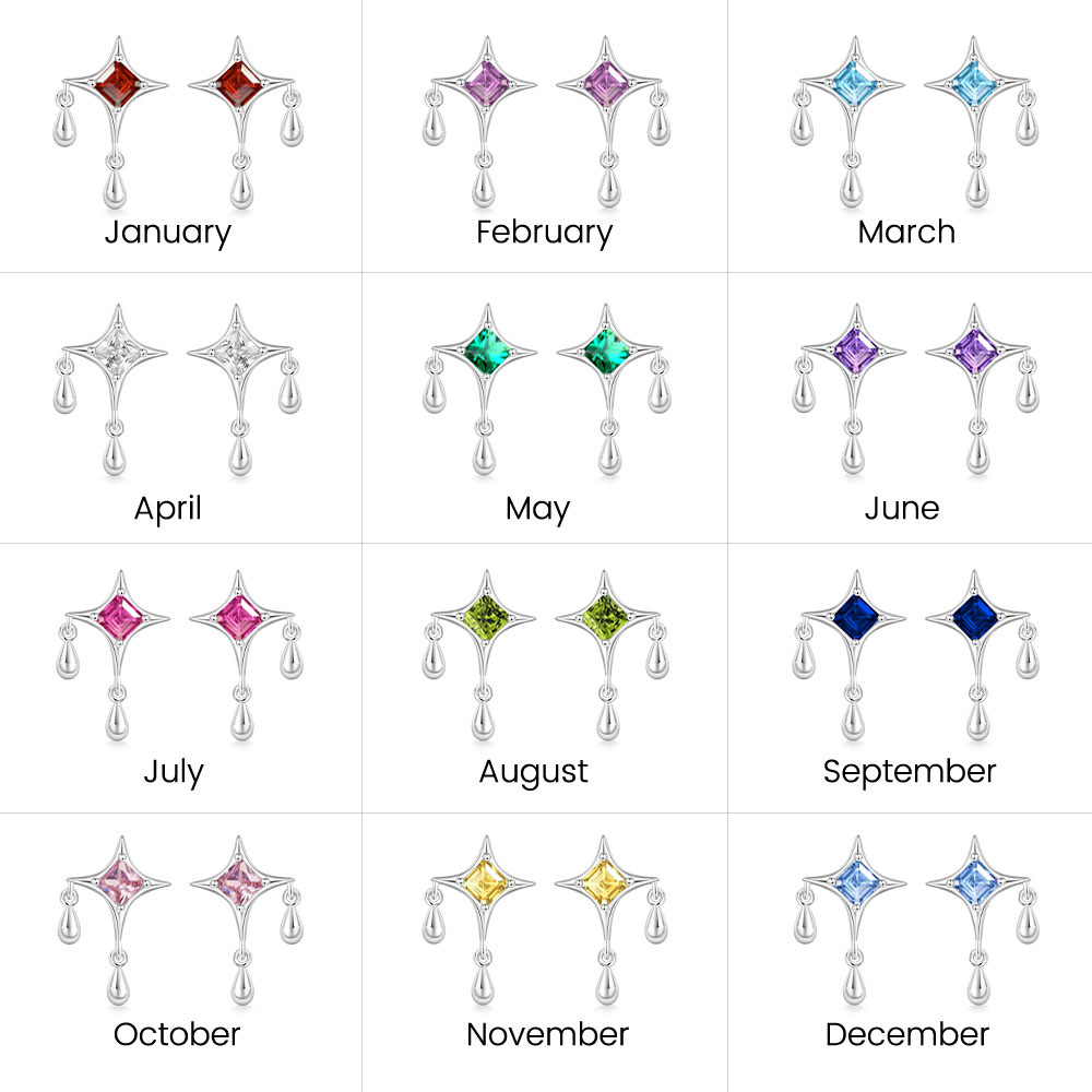 ต่างหูรูปดาวประดับเพชรสังเคราะห์ image number 6