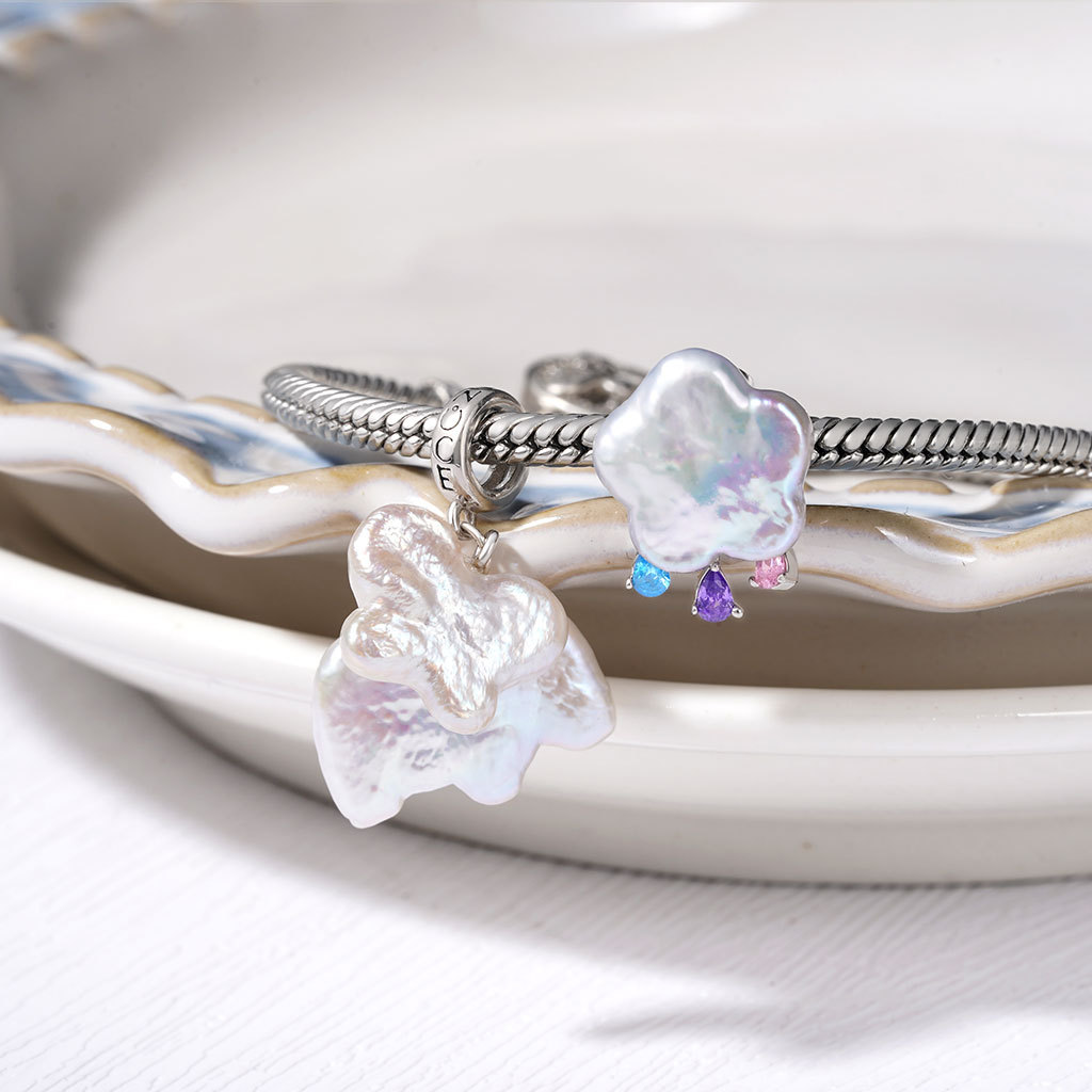 จี้ไข่มุกผีเสื้อและสัตว์ image number 3