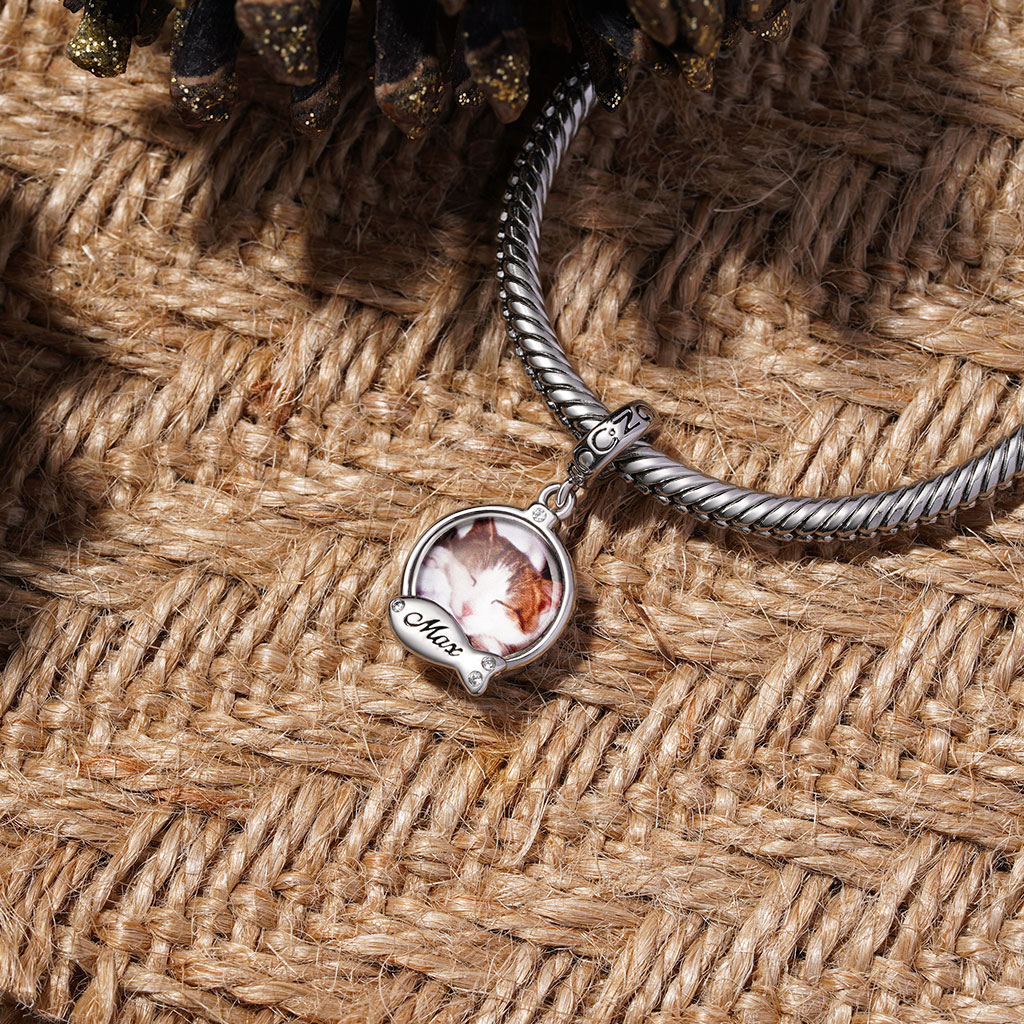 จี้รูปปลาสำหรับคนรักแมวที่สามารถสลักได้ image number 2