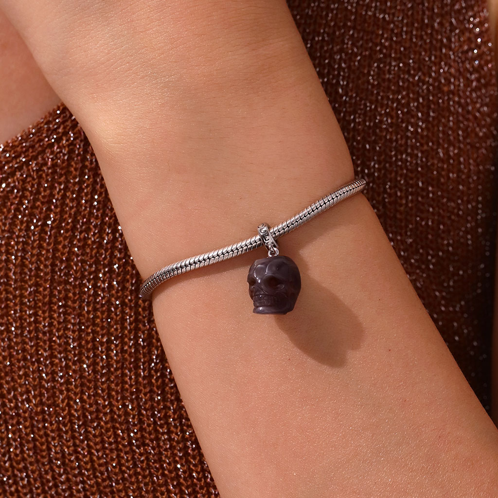 จี้หัวกะโหลกอาเกตธรรมชาติ image number 5