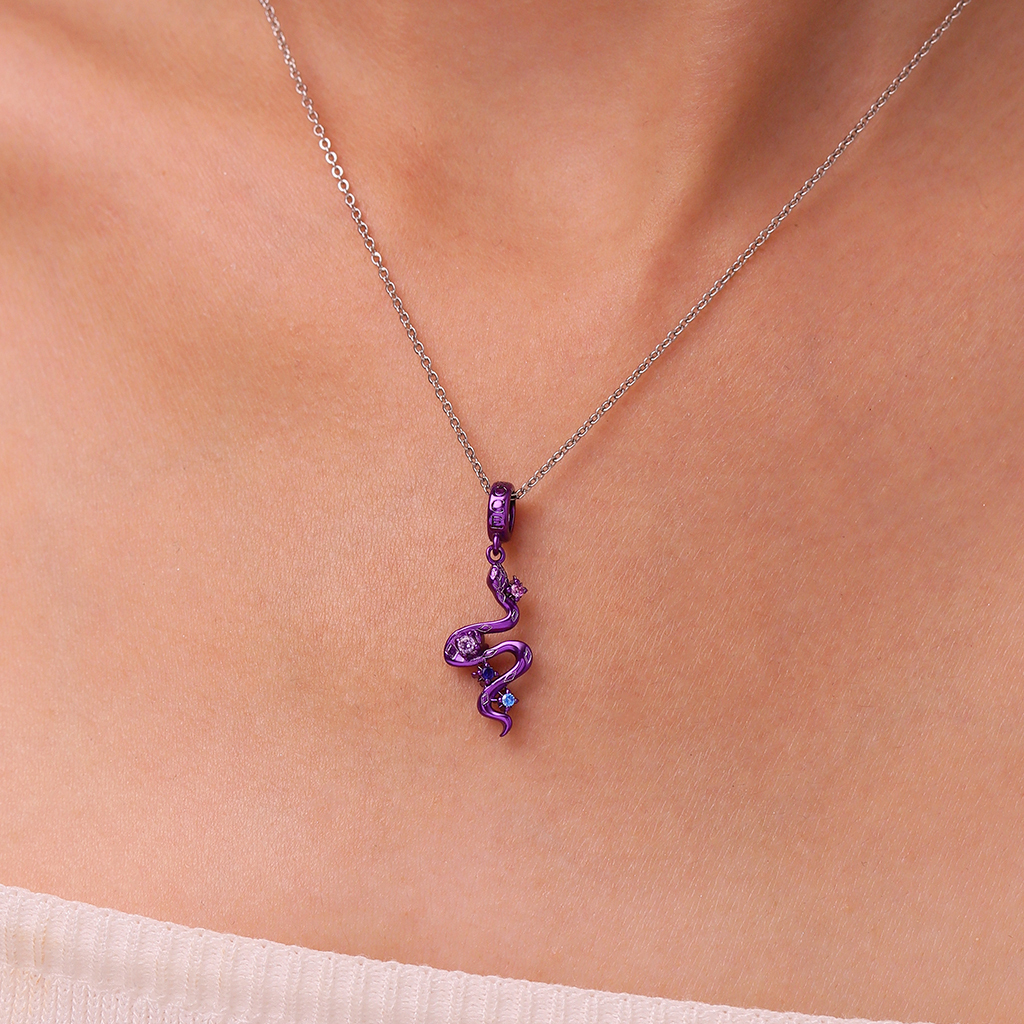 จี้รูปงูสีม่วงแคนดี้ตามราศีจีน image number 4