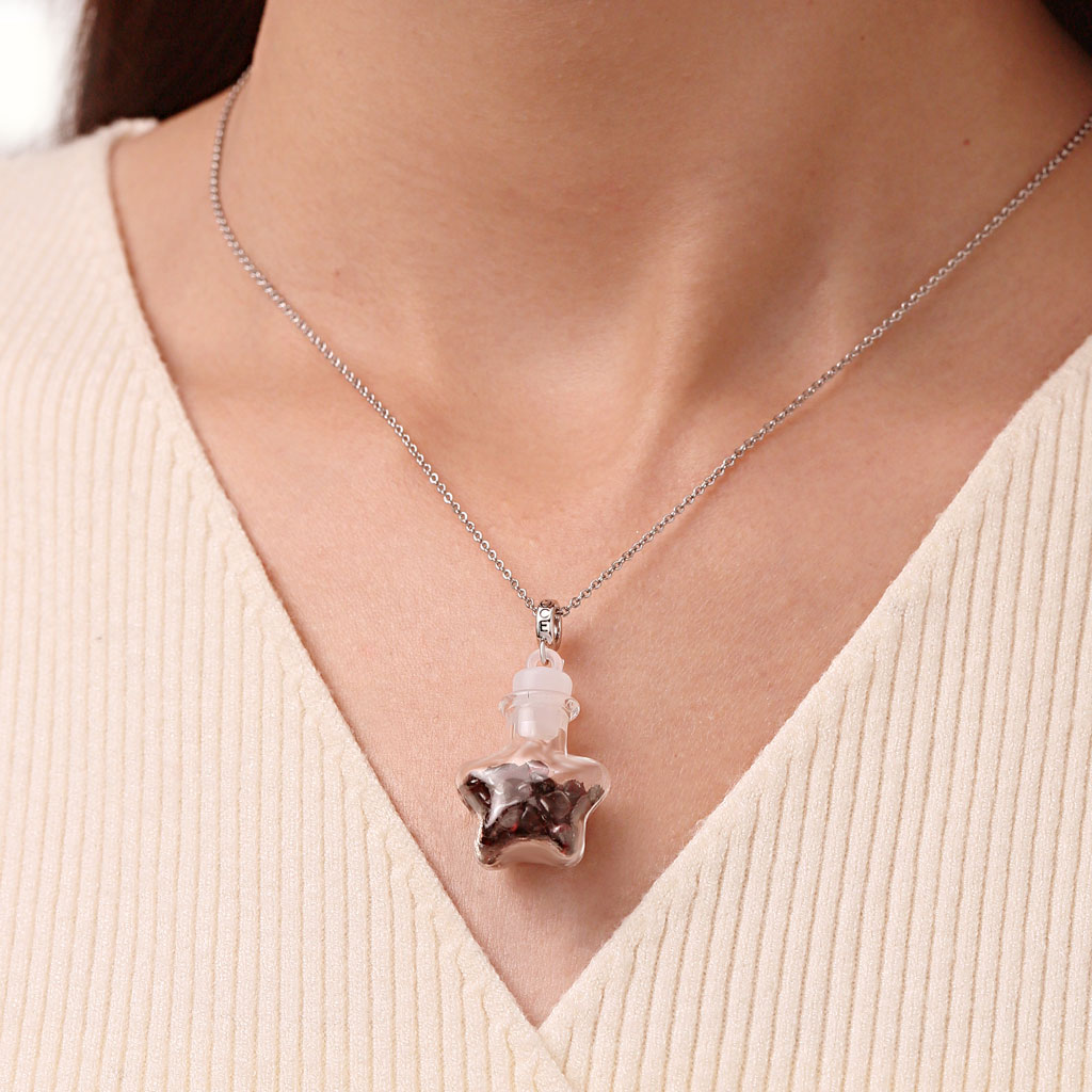 จี้ขวดดาวโกเมนธรรมชาติ image number 4