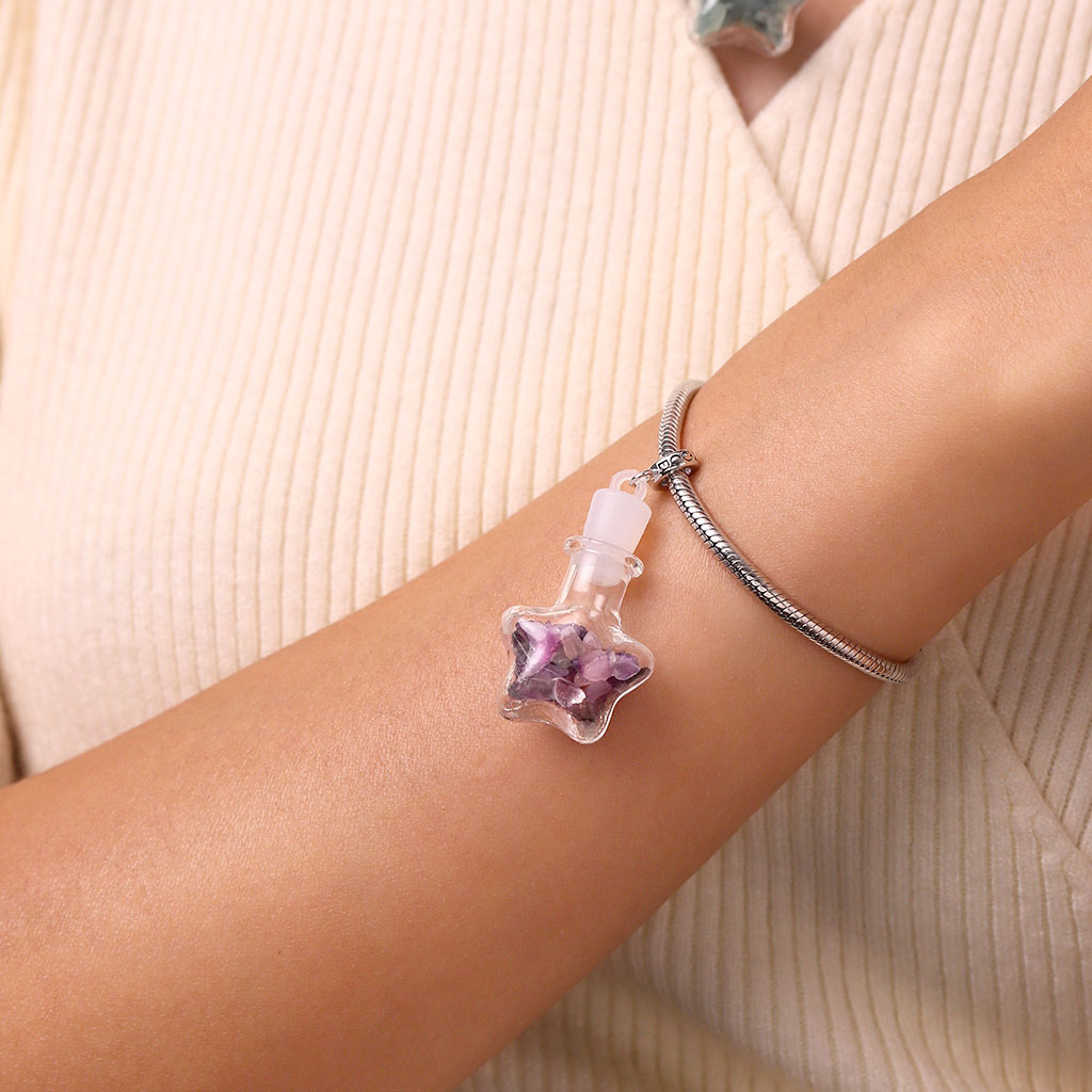 จี้คริสตัลหลากสีธรรมชาติแบบนามธรรม image number 5