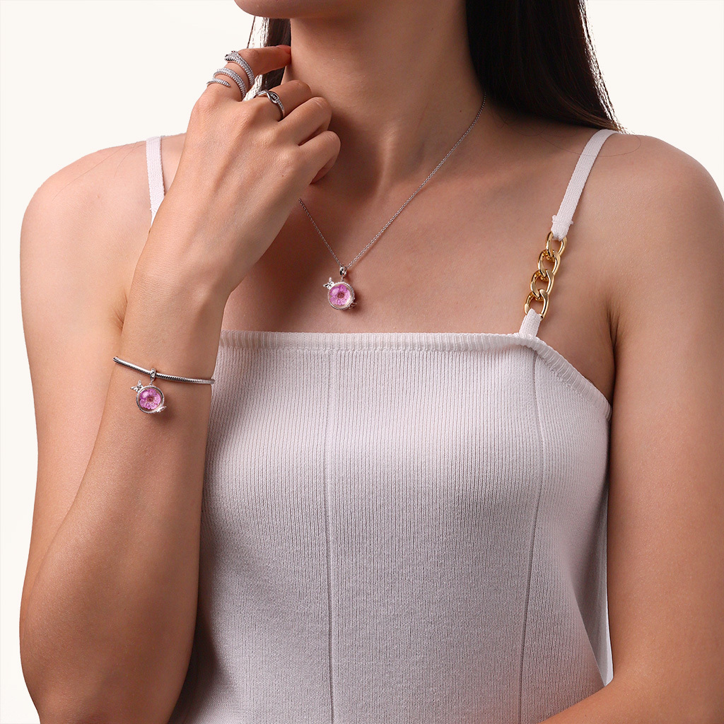 จี้ดอกไม้อมตะรูปผีเสื้อ image number 3