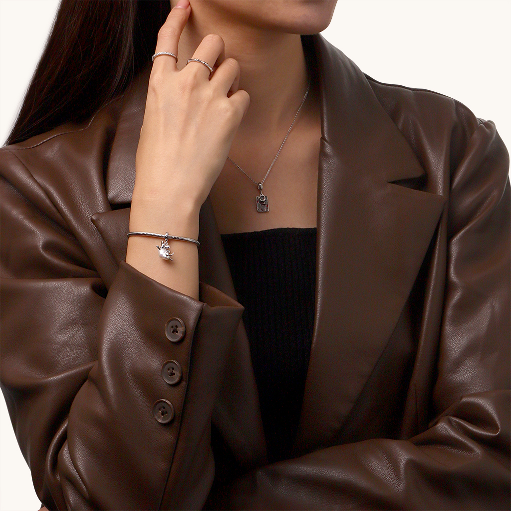 จี้สุนัขดัชชุนด์ไข่มุกทรงไม่สม่ำเสมอ image number 3