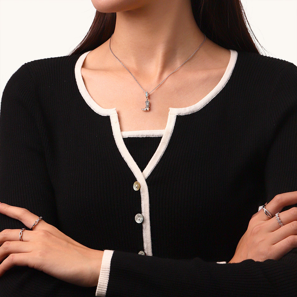 จี้รูปรองเท้าคาวบอยตะวันตก image number 2