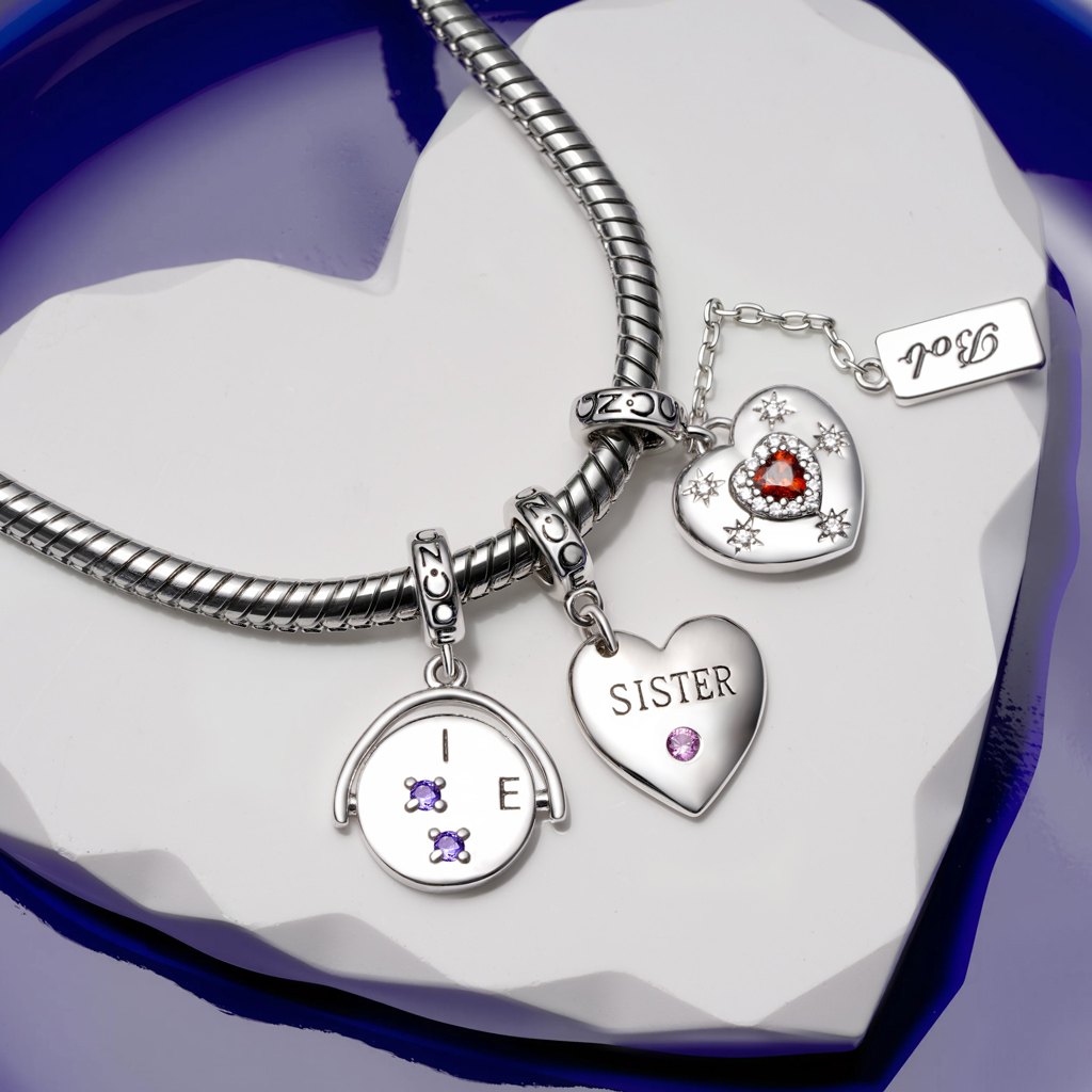 จี้สไตล์วินเทจแบบหมุนได้ image number 3