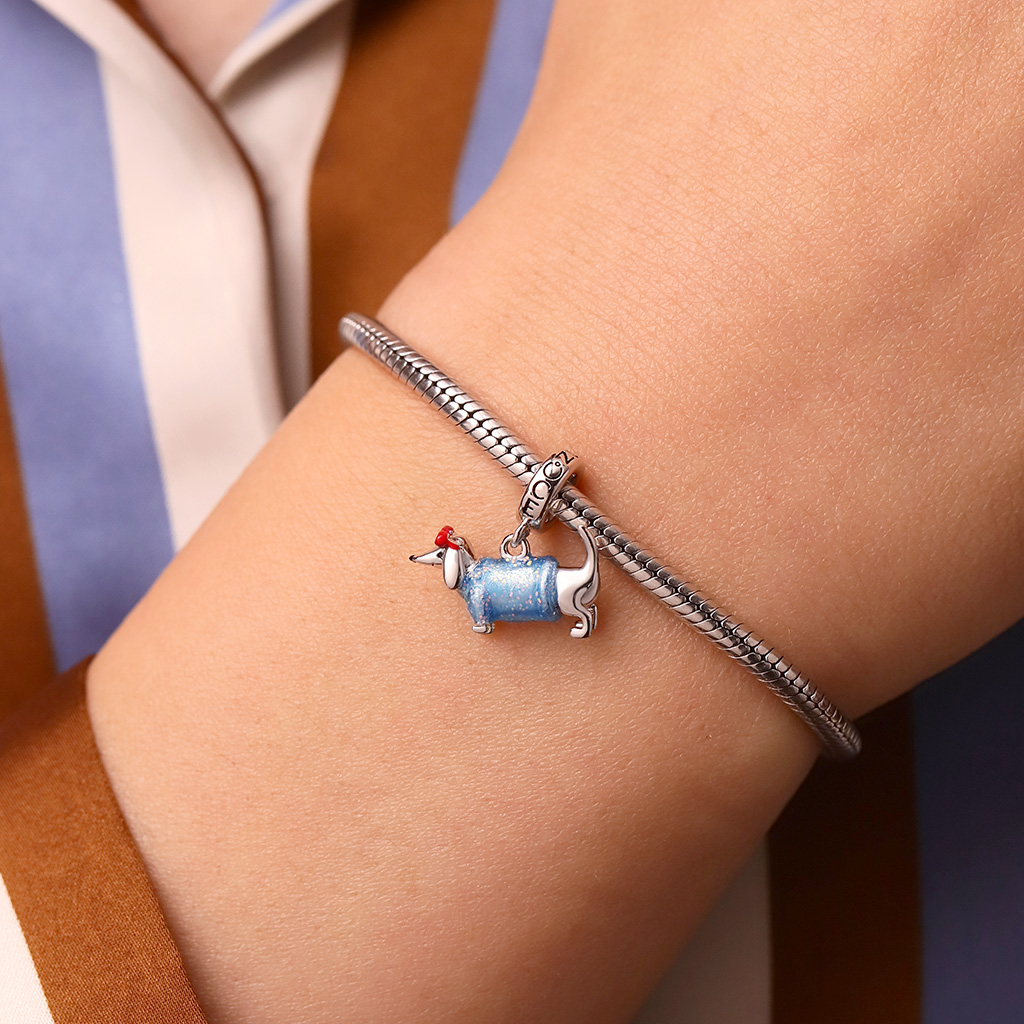 จี้สุนัขดัชชุนด์สีฟ้า image number 6