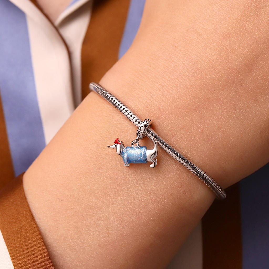 จี้สุนัขดัชชุนด์สีฟ้า image number 6