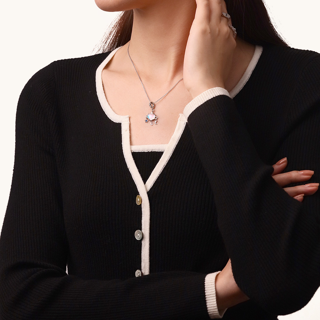 จี้ Heart Blue Planet image number 3