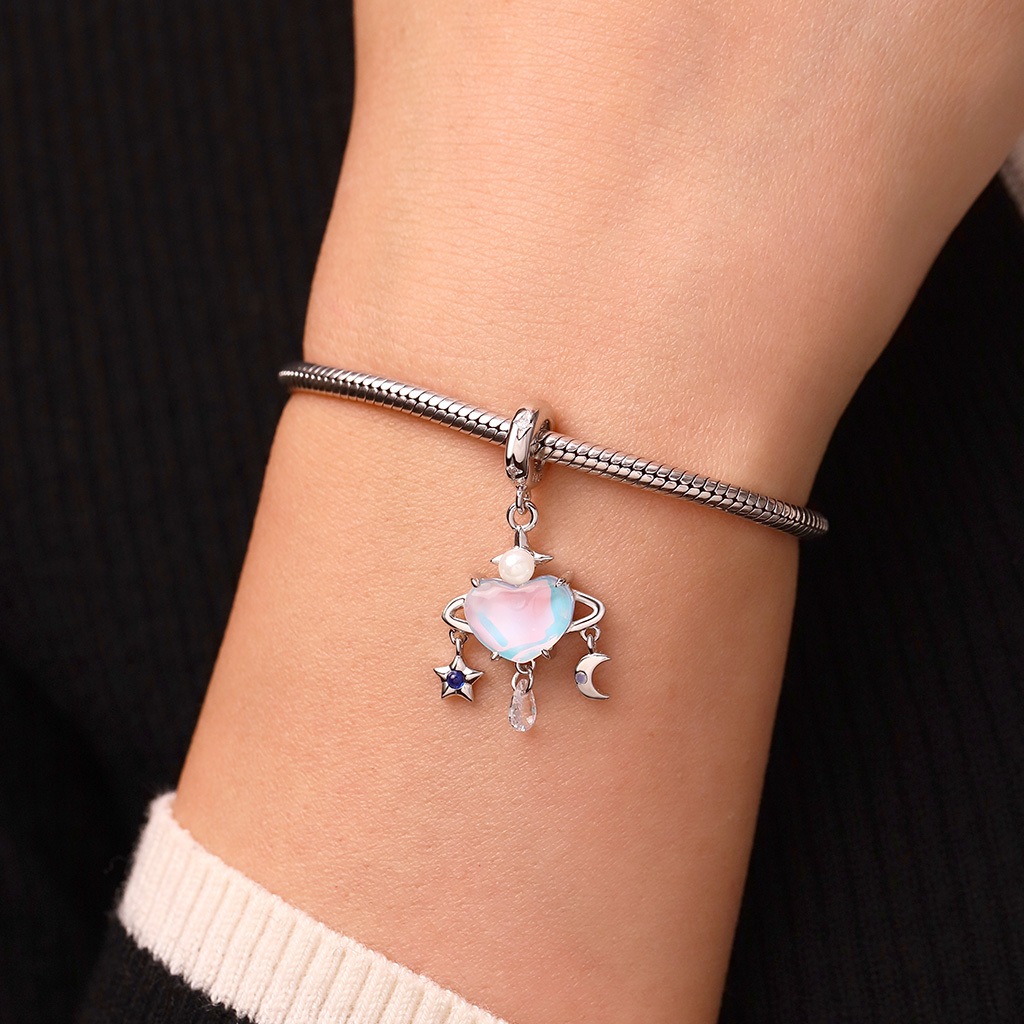 จี้ Heart Blue Planet image number 6