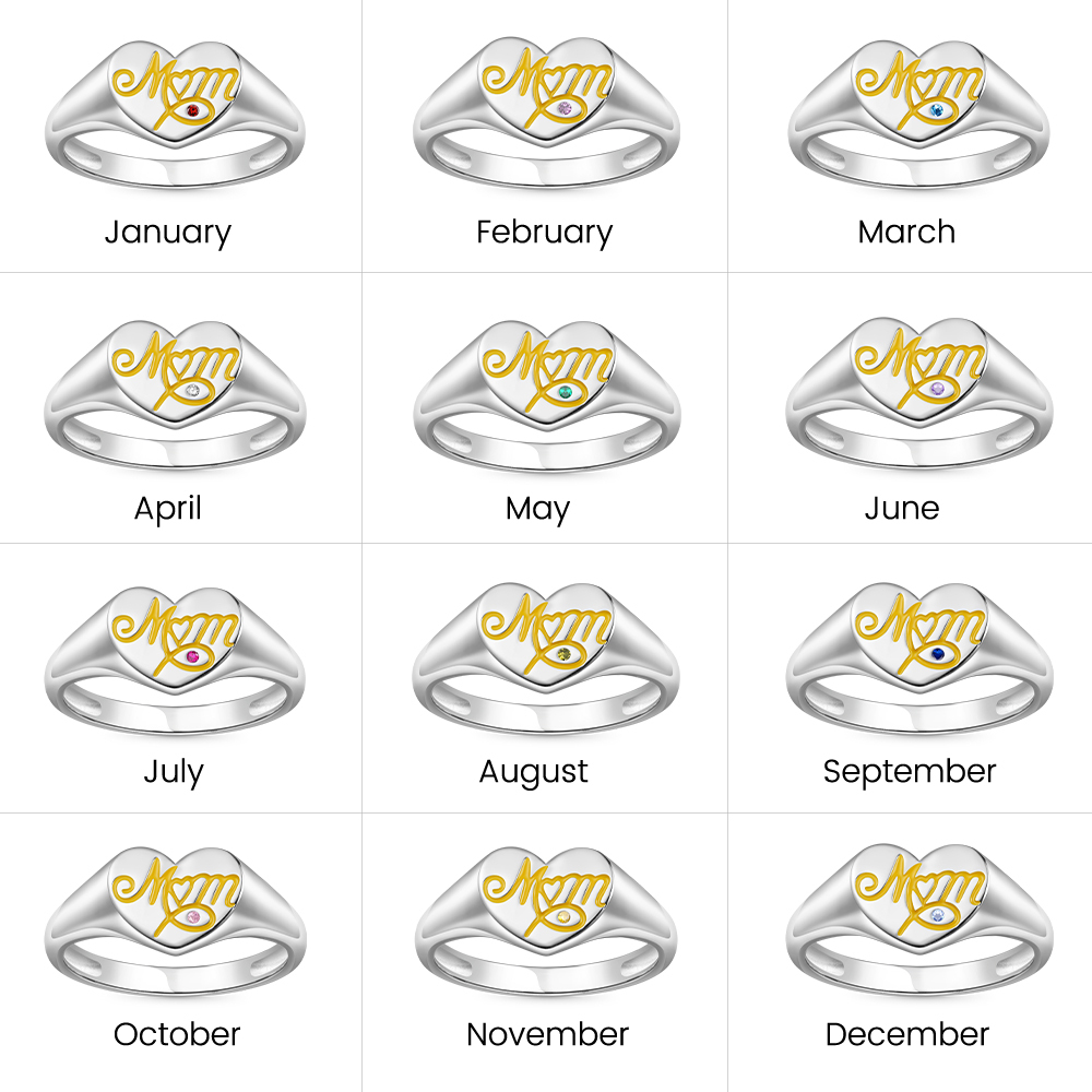 แหวนตราประทับรูปหัวใจวันแม่ image number 2