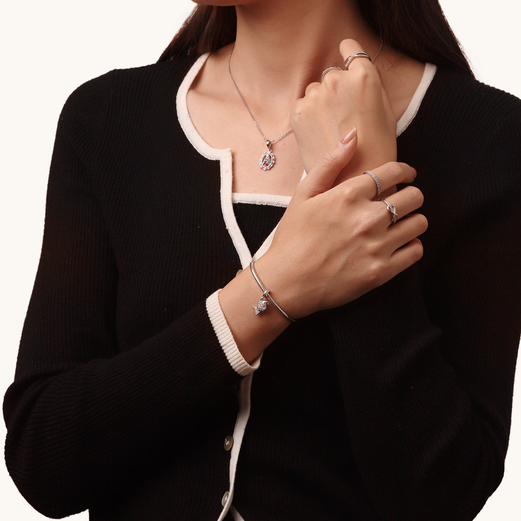 จี้ปลาเกล็ดสีฟ้า image number 3