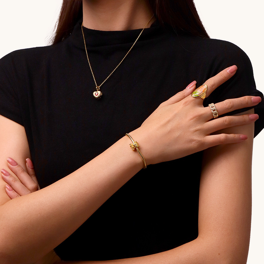 เสน่ห์วัวไฮแลนด์ทองคำ 18K image number 3