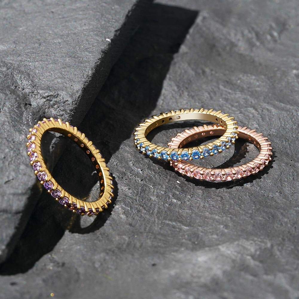 แหวนพลอยอะความารีนตัดกลม image number 3