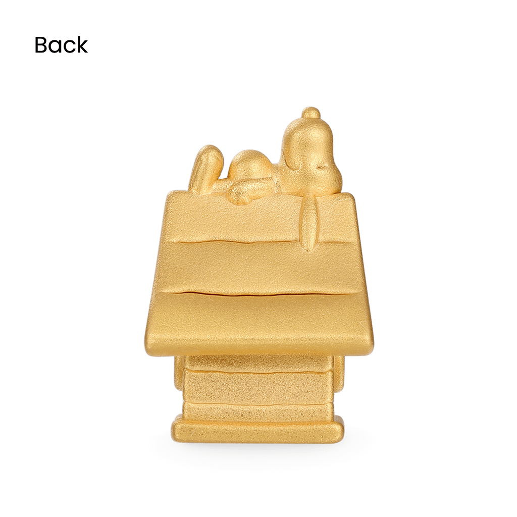 สร้อยจี้รูปบ้านสุนัข Snoopy ทำจากทอง 18K image number 2