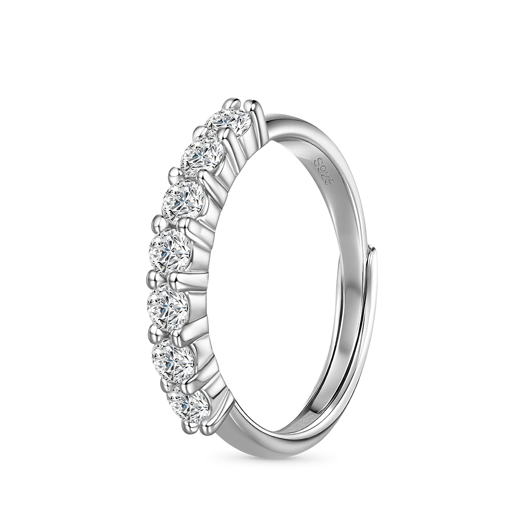 แหวน Moissanite แบบวงแหวน VVS แวววาว image number 1