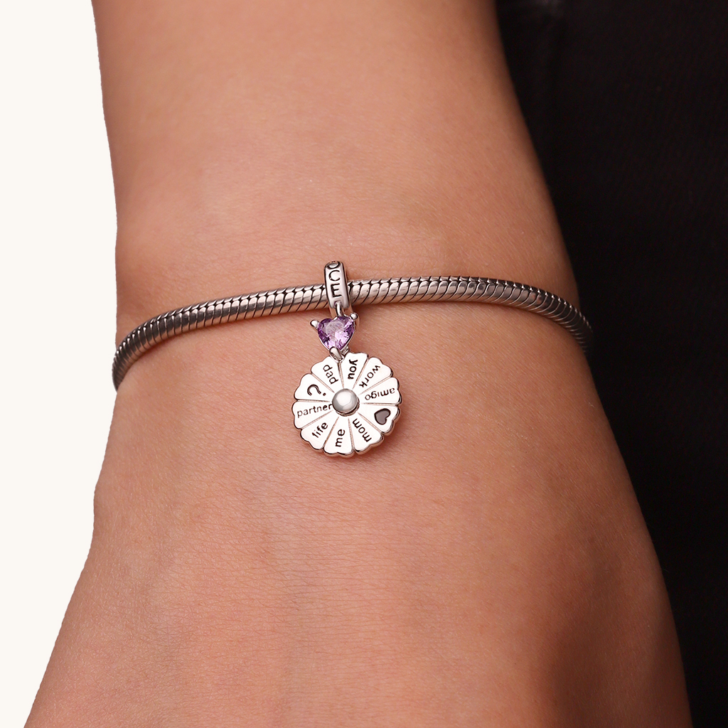 จี้หินประจำวันเกิดพร้อมแท่นหมุนหมุนได้ image number 7