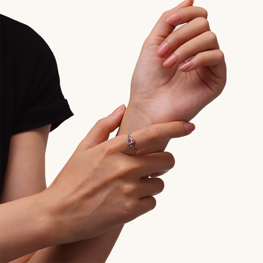 แหวนโซ่ปรับระดับได้รูปหัวใจลูกสาว image number 5