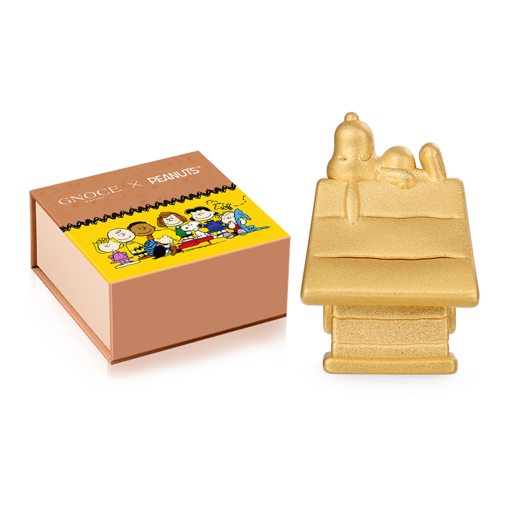 สร้อยจี้รูปบ้านสุนัข Snoopy ทำจากทอง 18K image number 1