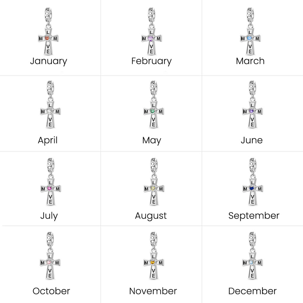 จี้ Love Mom Cross image number 8