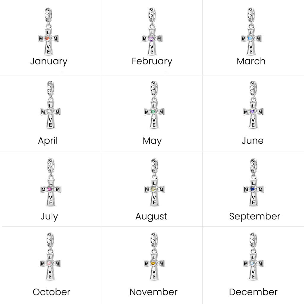 จี้ Love Mom Cross image number 8