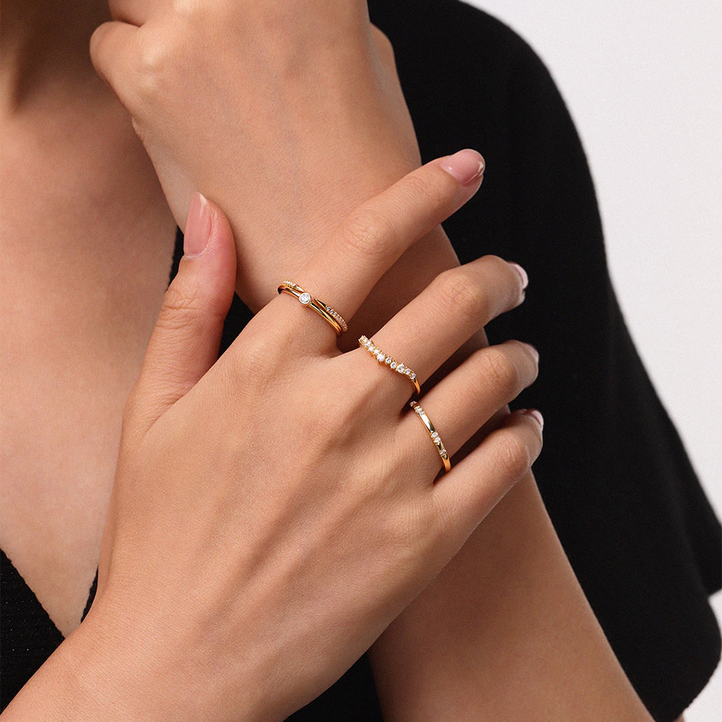 แหวนทรงกว้างลายกรงเล็บทองคำแท้ 14K/10K image number 2