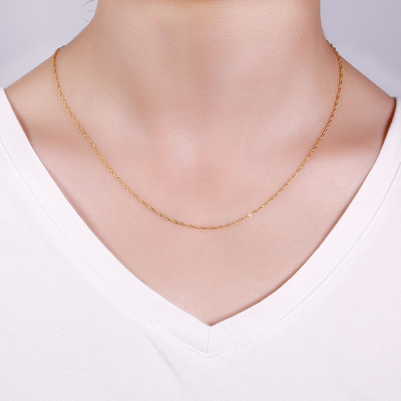 สร้อยคอลายคลื่นน้ำบาง image number 2