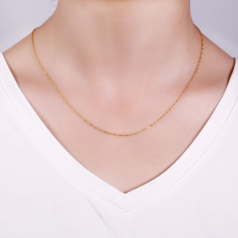 สร้อยคอลายคลื่นน้ำบาง image number 2