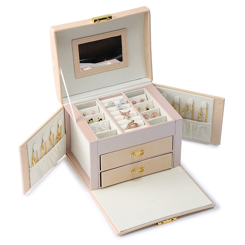 กล่องเครื่องประดับสามชั้นหรูหรา image number 3