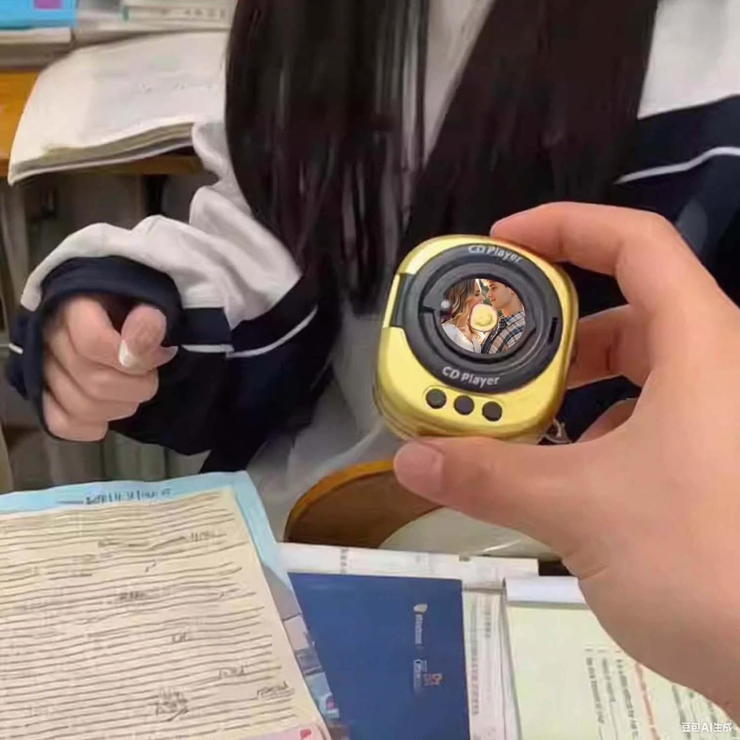 Llavero Con Foto Y Reproductor De Cd De Música Personalizado Con Discos Intercambiables - 