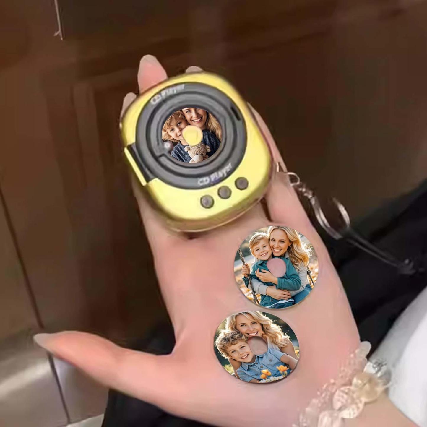 Llavero Con Foto Y Reproductor De Cd De Música Personalizado Con Discos Intercambiables - 