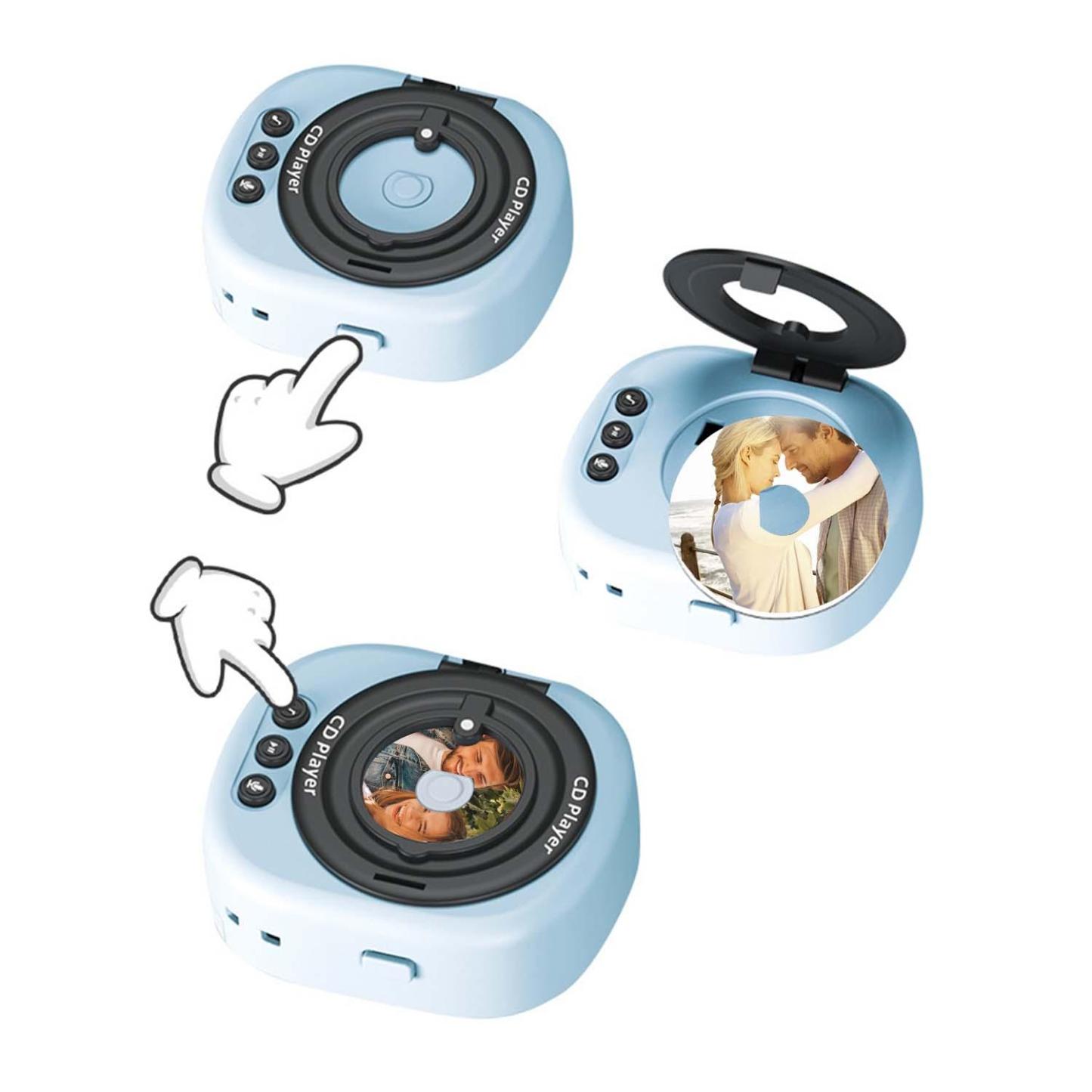 Llavero Con Foto Y Reproductor De Cd De Música Personalizado Con Discos Intercambiables - 