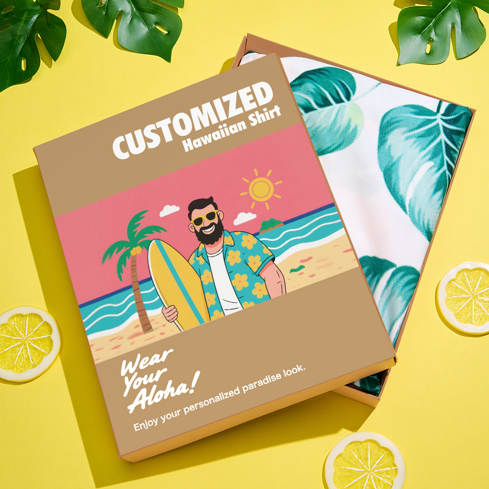 Mejora Tu Regalo Con Una Caja De Camisas De Inspiración Tropical - Vitality - 