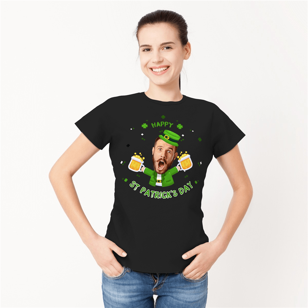 Camiseta Personalizada My Face Happy St. Patrick's Day Mujer Tee - 