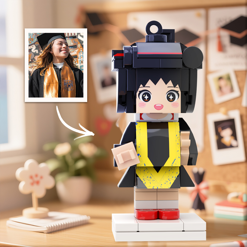 Minifiguras De Ladrillo Personalizadas De Cuerpo Completo, Personalizables Para Una Sola Persona, Regalo Para Su Graduación.