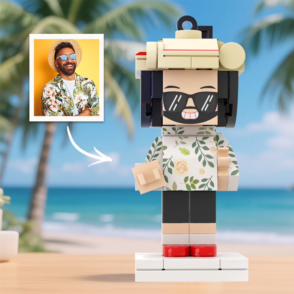 Minifiguras De Ladrillo Personalizadas, Llavero De Bloques De Partículas Pequeñas Personalizable Para Una Persona. - 