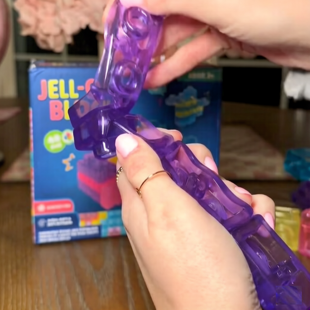 Jell-o Blocks: Bloques Blandos De Construcción Sensorial Montessori De 40 Piezas - 