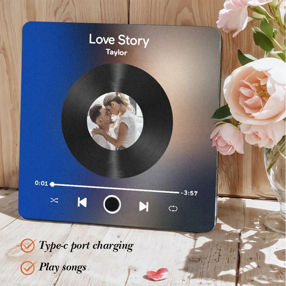 Imán De Nevera Con Música Personalizada. Imán De Nevera Con Álbum Personalizado. Puede Reproducir Canciones Y Ajustar El Volumen. - 